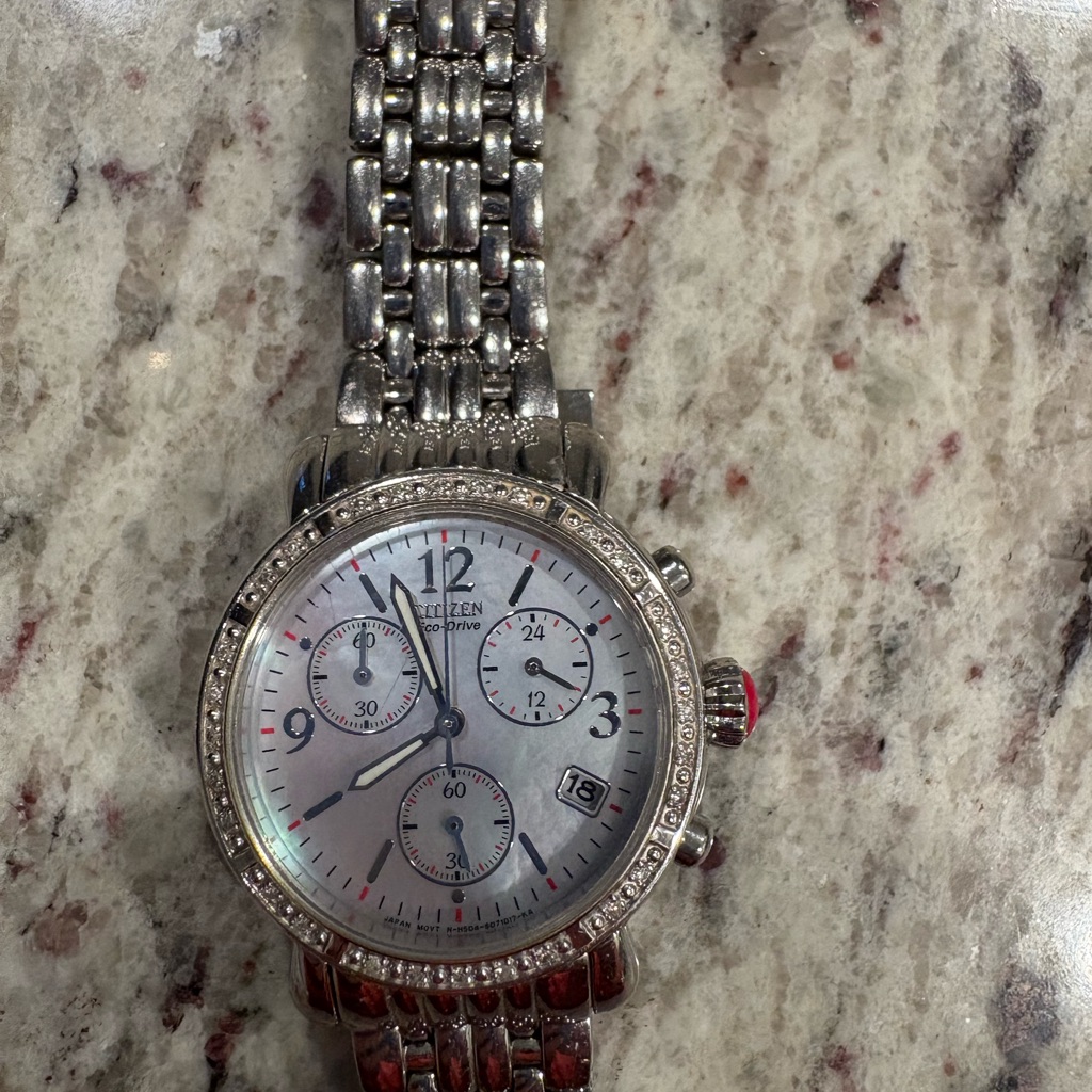 Citizen Silver Women’s Eco-Drive Watch With Diamonds